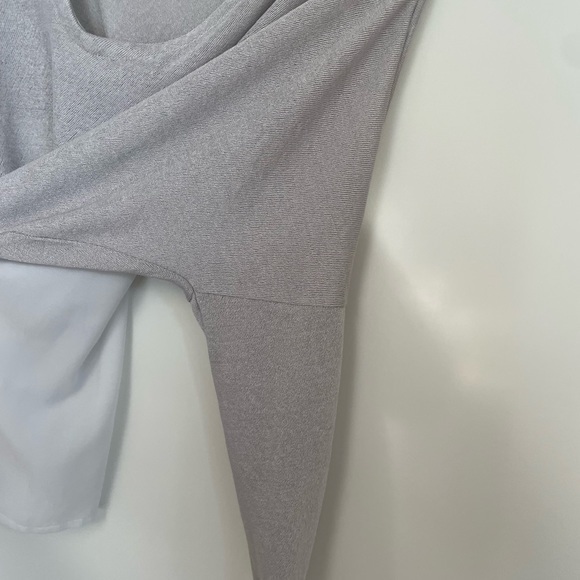 ZARA Color Block Mixed Media Sweater Top Size Large - Picture 9 of 12